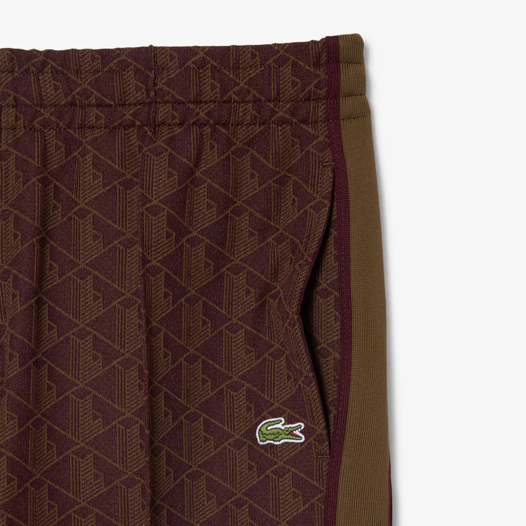 Lacoste Pantaloni Uomo Paris Misto Cotone Marrone Scuro
