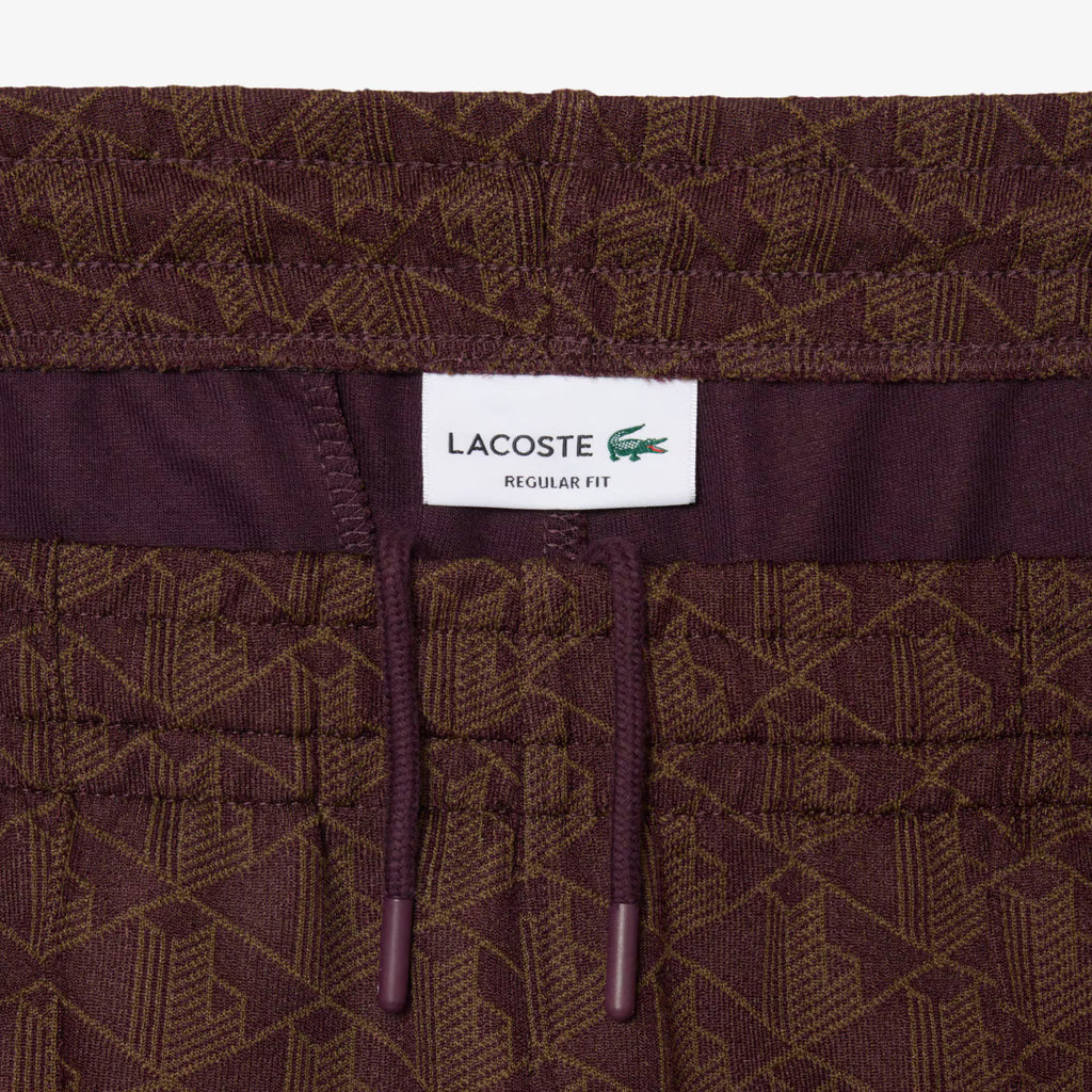 Lacoste Pantaloni Uomo Paris Misto Cotone Marrone Scuro