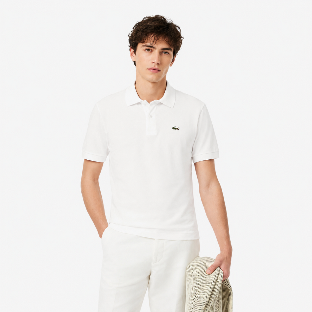 Lacoste Polo Light Stretch Uomo Bianco