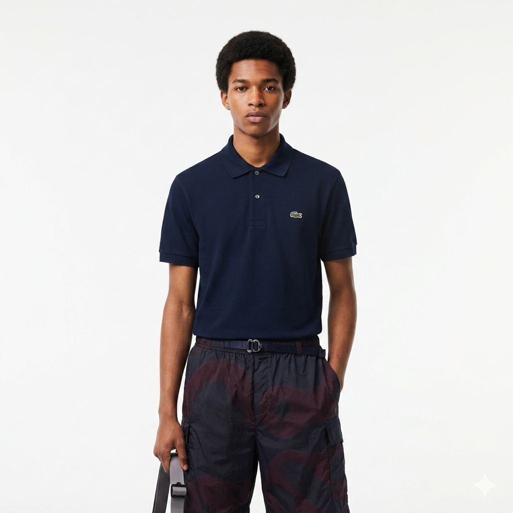 Lacoste Polo Light Stretch Uomo Blu Scuro