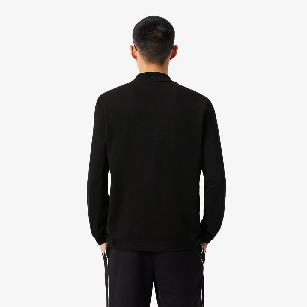 Lacoste Polo Uomo Manica Lunga Piqué Nero
