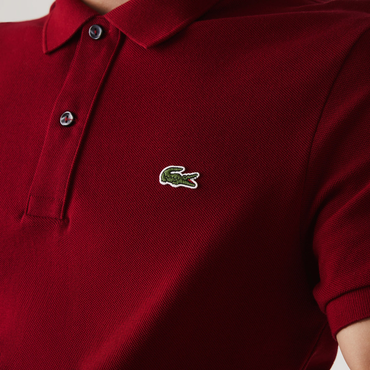 Lacoste Polo Uomo Slim Fit Bordeaux