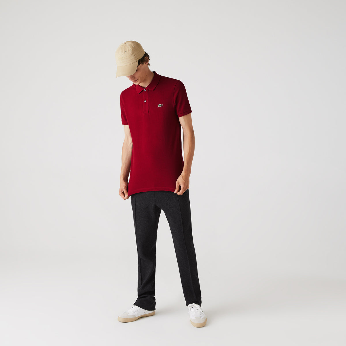 Lacoste Polo Uomo Slim Fit Bordeaux