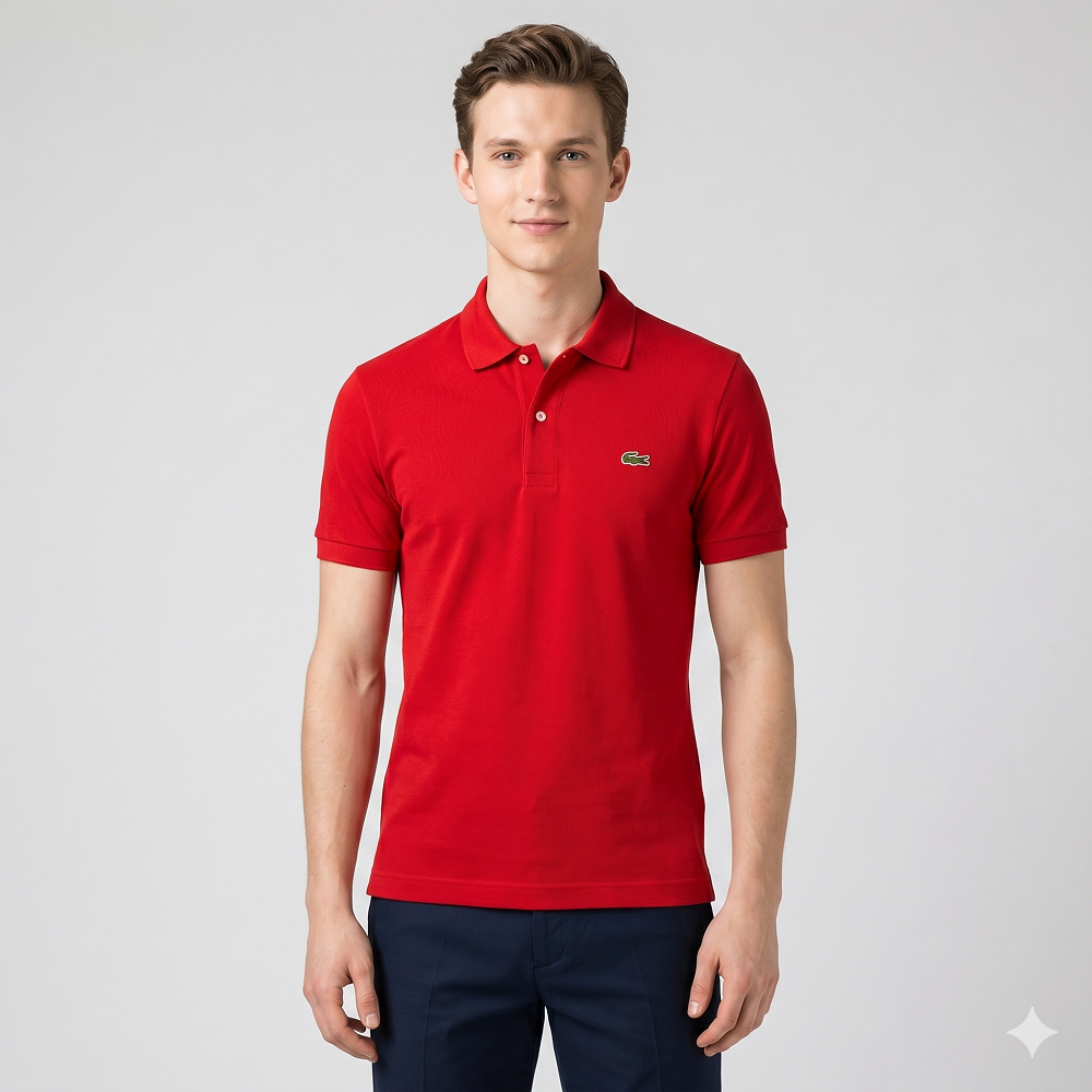 Lacoste Polo Uomo Slim Fit Rosso