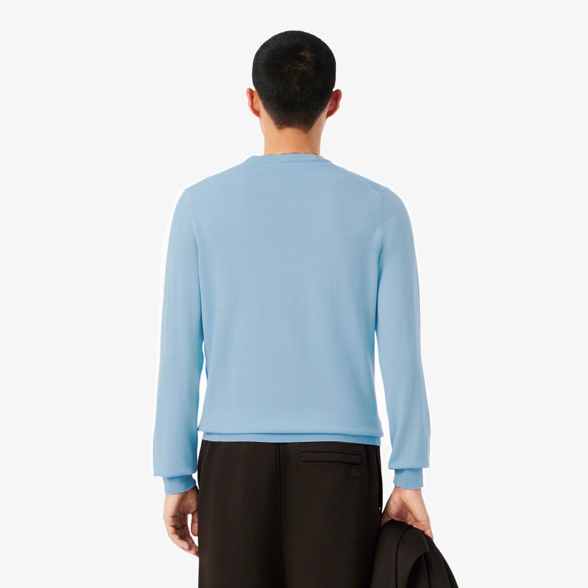 Lacoste Pullover Uomo Lana Merino Celeste Polvere