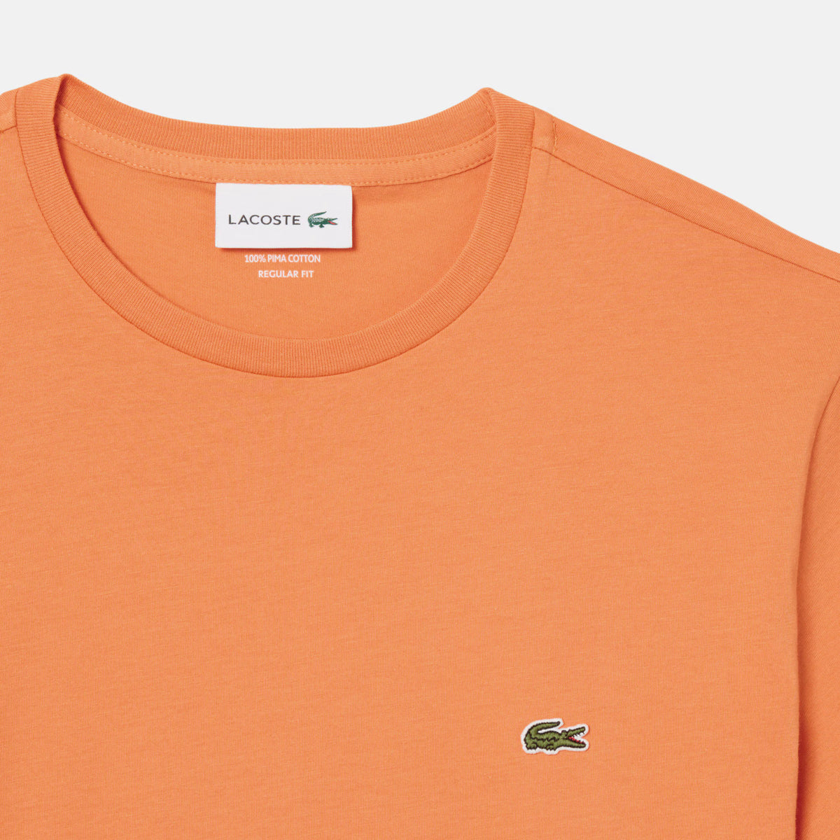 Lacoste T-Shirt Cotone Pima Arancio