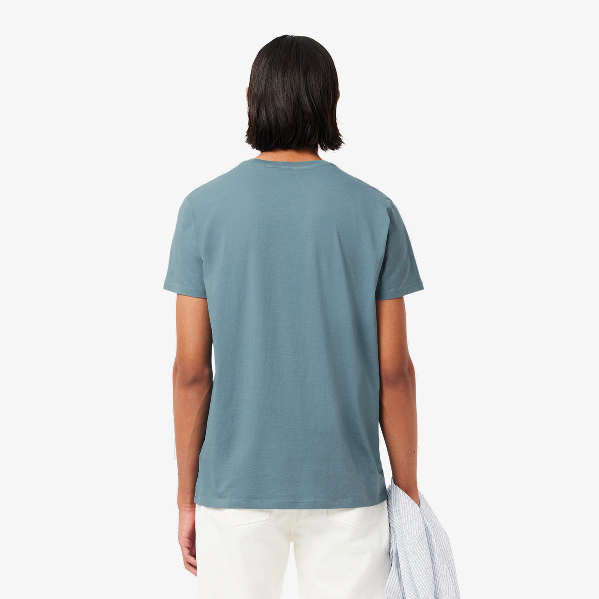 Lacoste T-Shirt Cotone Pima Blu Grigio