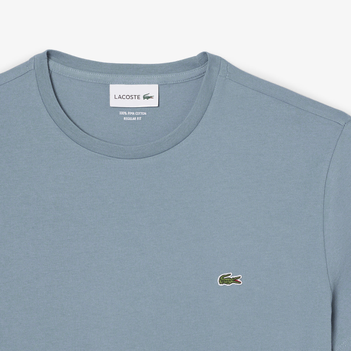 Lacoste T-Shirt Cotone Pima Blu Grigio