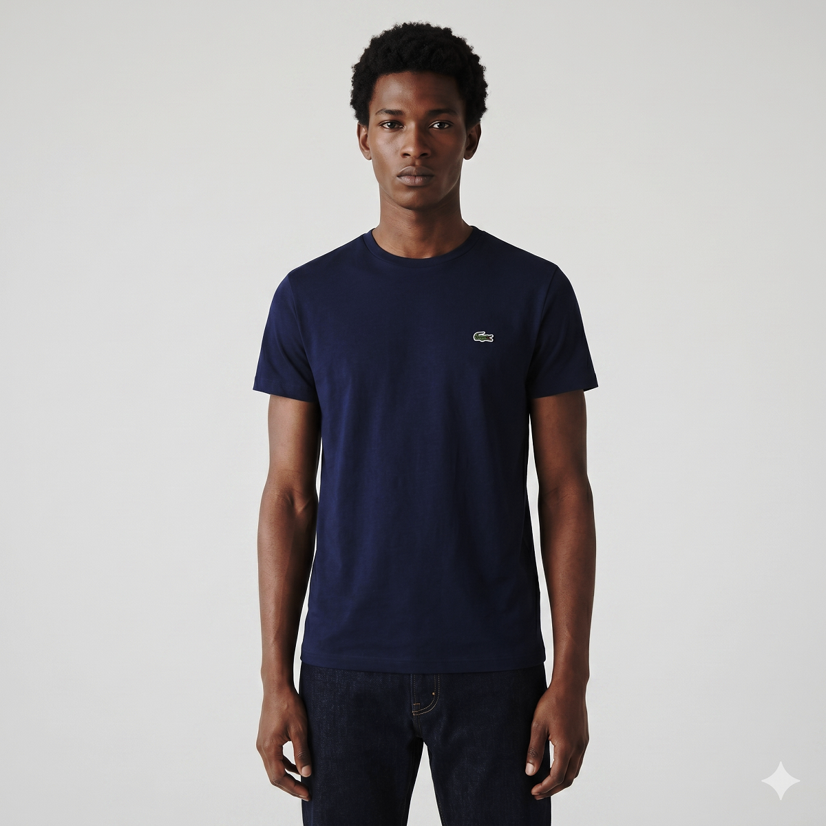 Lacoste T-Shirt Cotone Pima Blu Scuro