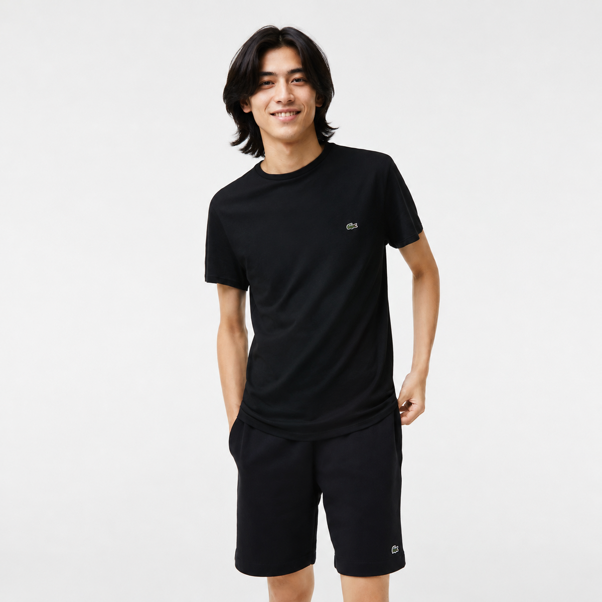 Lacoste T-Shirt Cotone Pima Nero