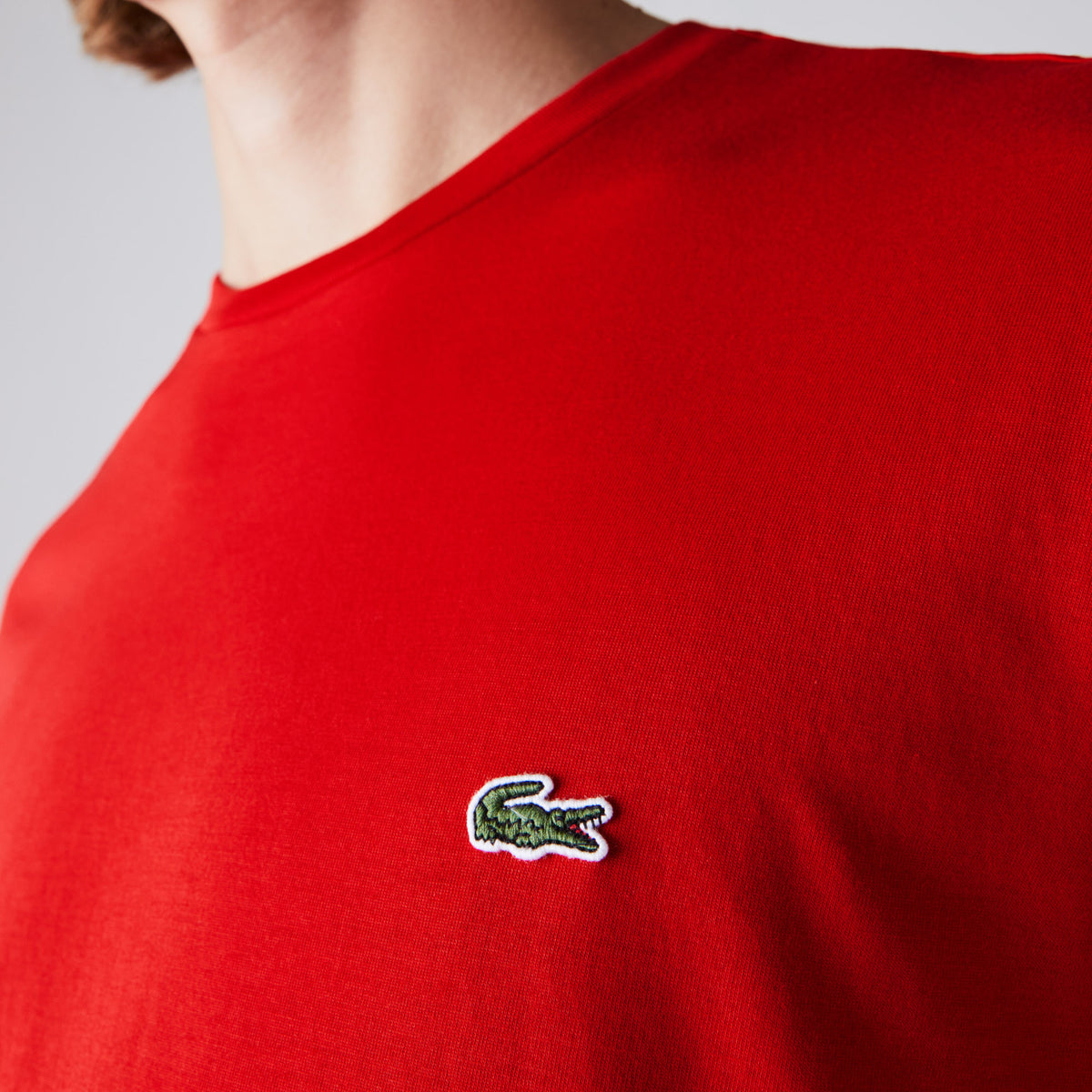Lacoste T-Shirt Cotone Pima Rosso