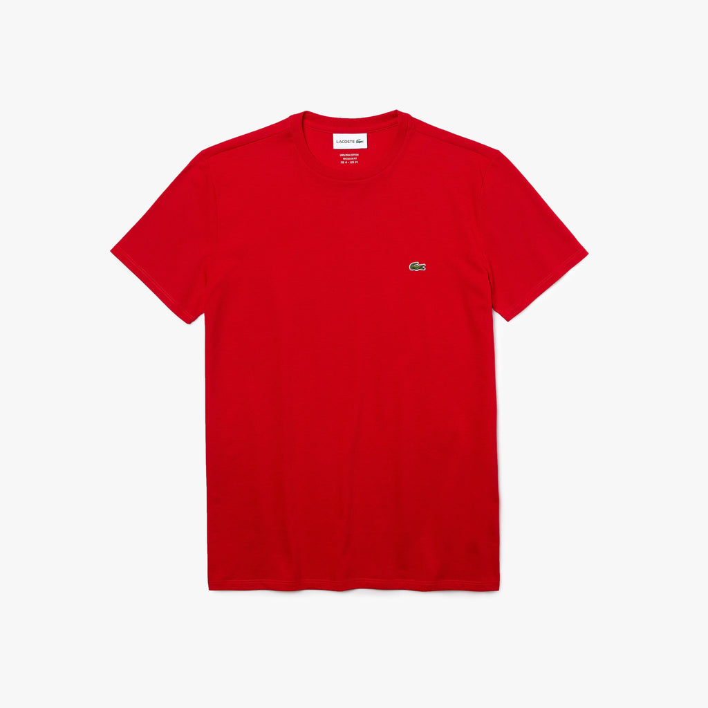 Lacoste T-Shirt Cotone Pima Rosso