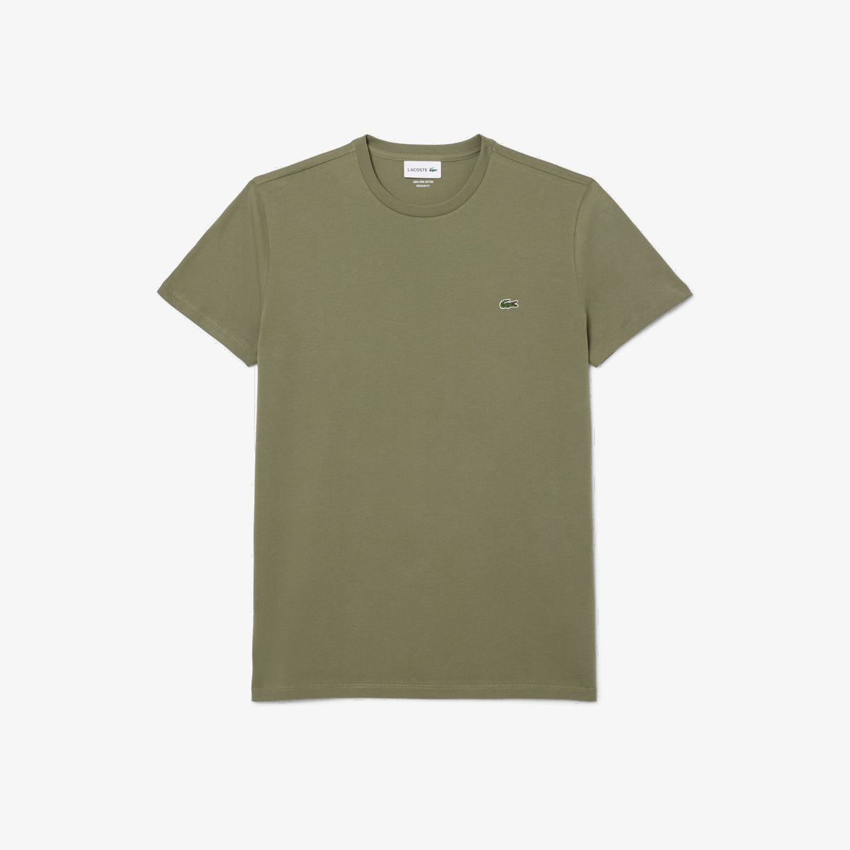 Lacoste T-Shirt Cotone Pima Verde Militare
