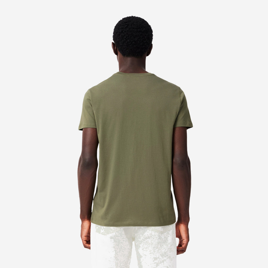Lacoste T-Shirt Cotone Pima Verde Militare