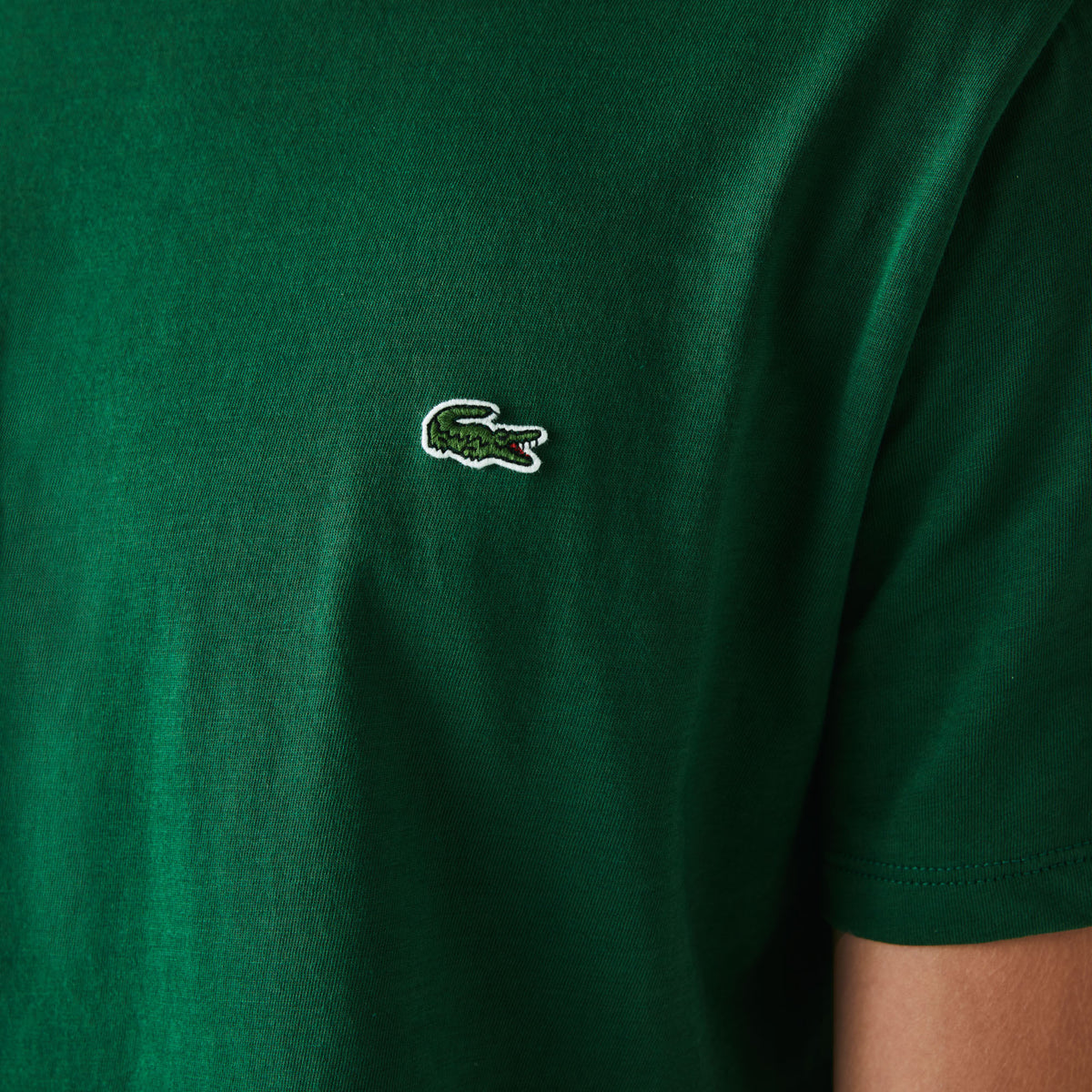 Lacoste T-Shirt Cotone Pima Verde Scuro