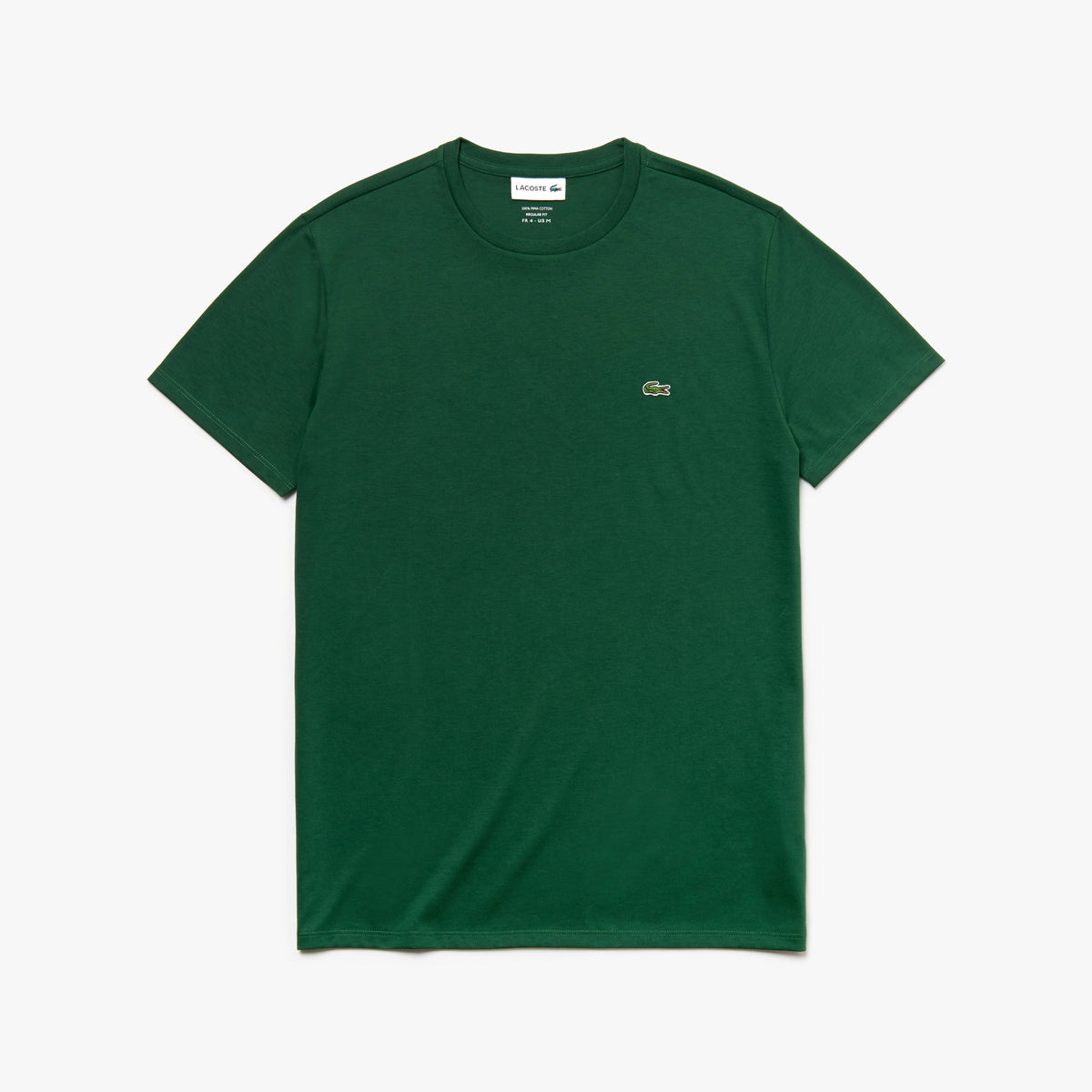 Lacoste T-Shirt Cotone Pima Verde Scuro