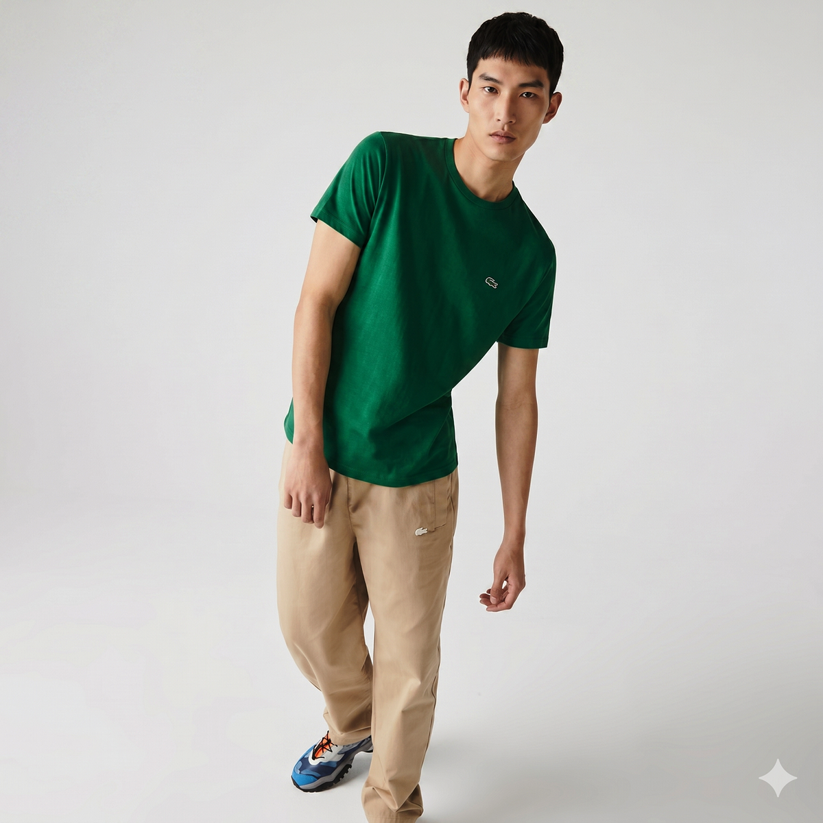 Lacoste T-Shirt Cotone Pima Verde Scuro