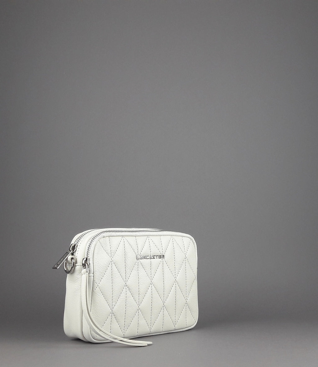Lancaster Paris Borsa Camera Case Donna Pelle Matelasse Bianco Opaco