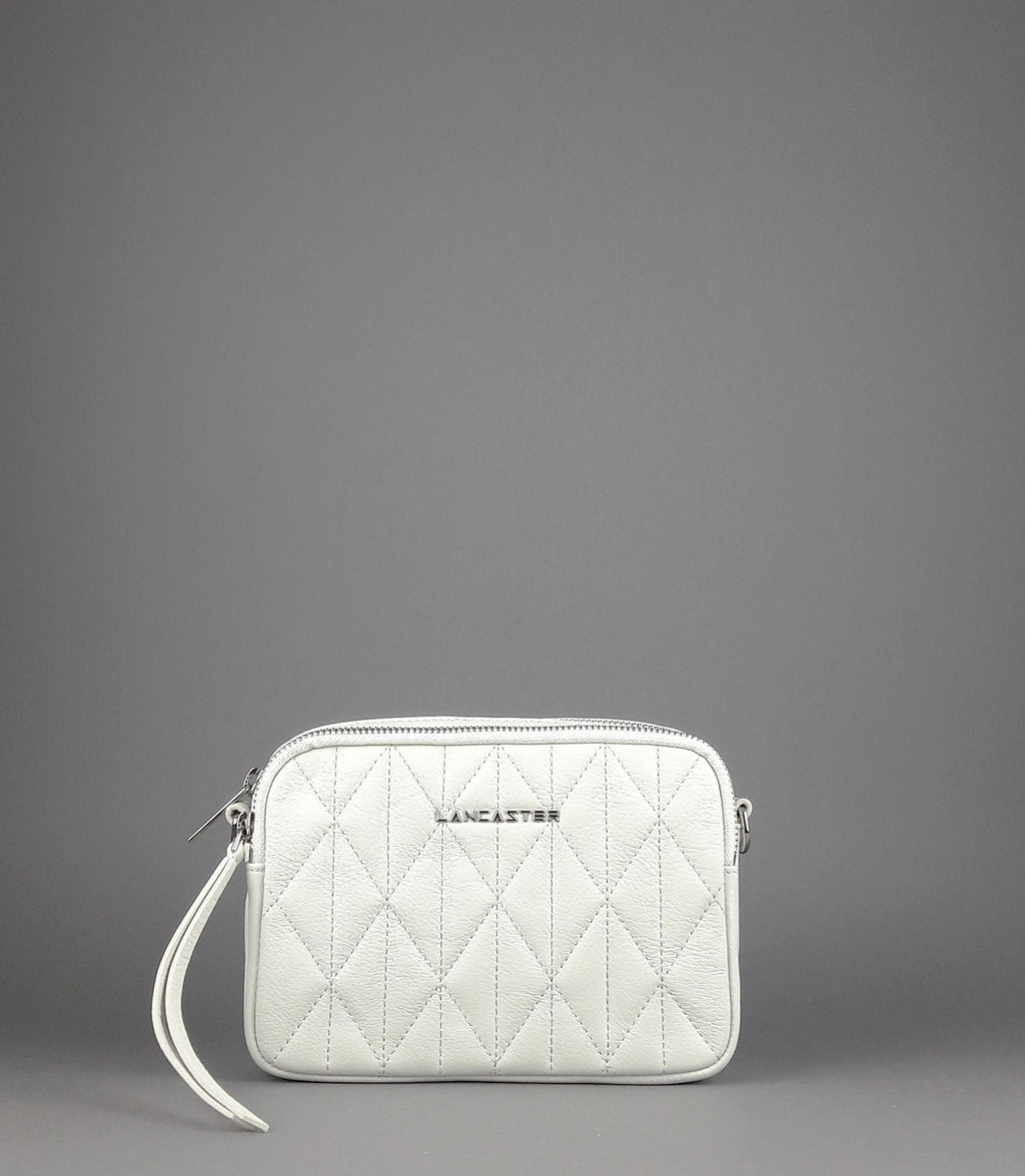 Lancaster Paris Borsa Camera Case Donna Pelle Matelasse Bianco Opaco