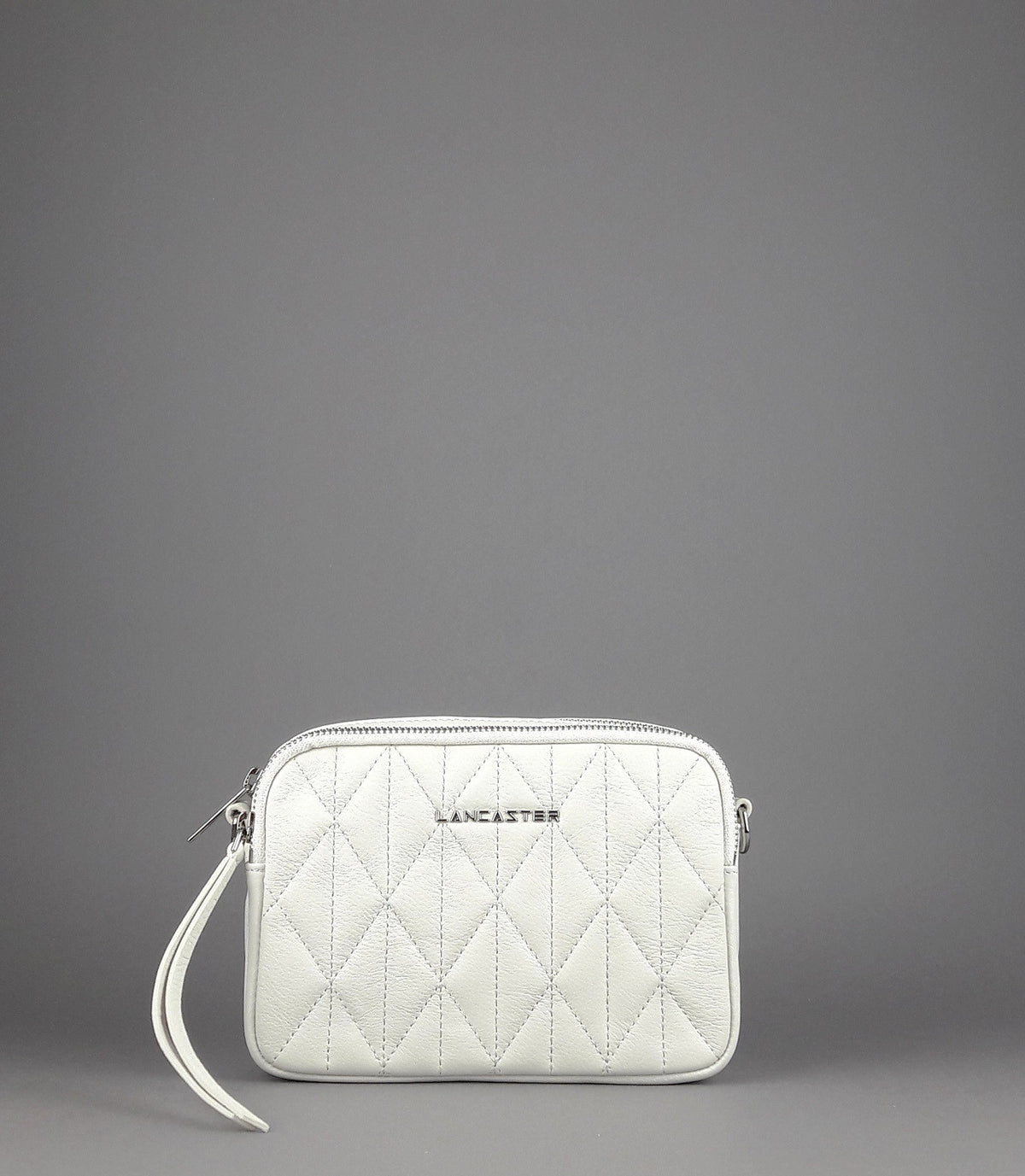 Lancaster Paris Borsa Camera Case Donna Pelle Matelasse Bianco Opaco