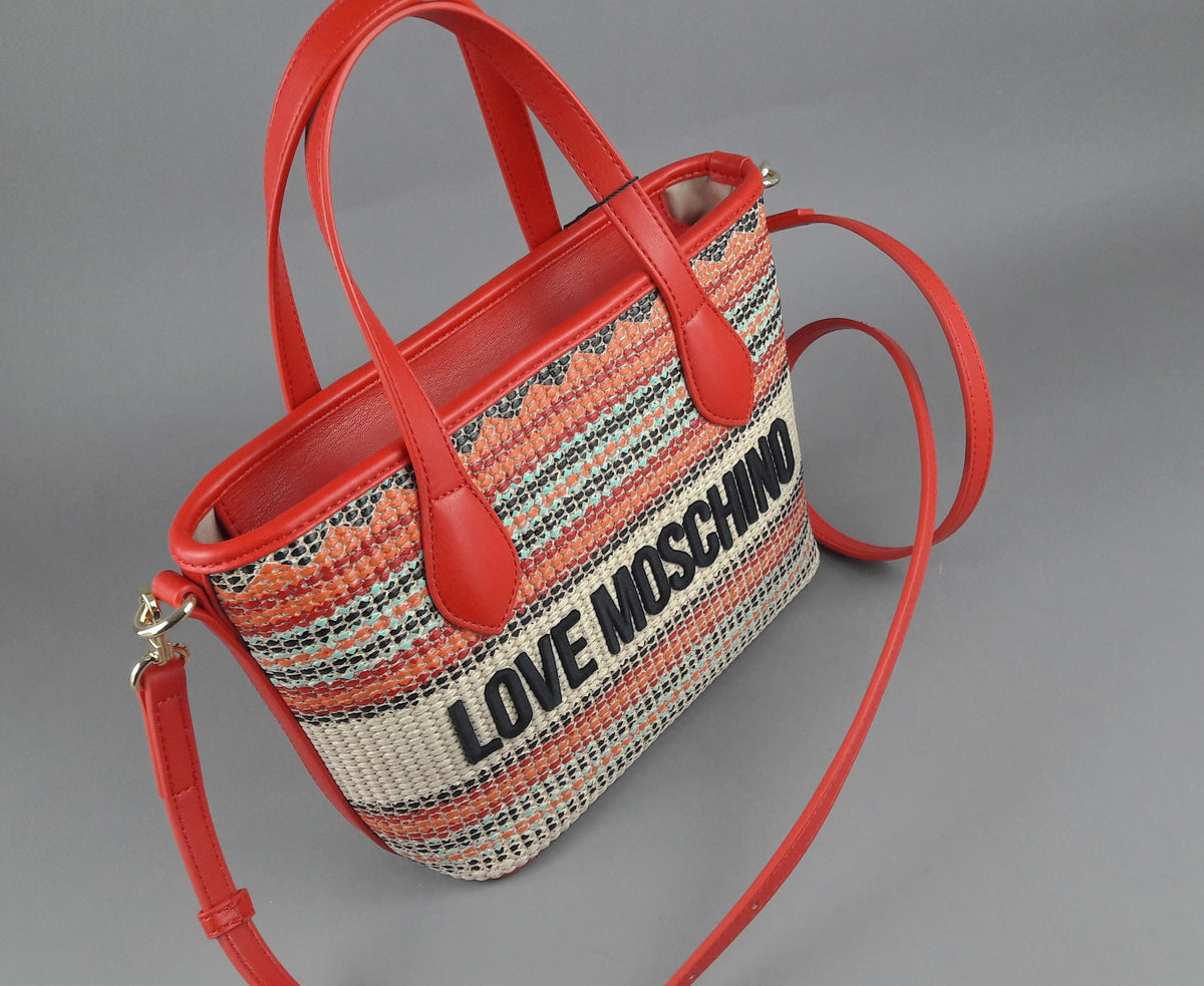 Love Moschino Borsa A Mano Donna Pu Rosso Multi
