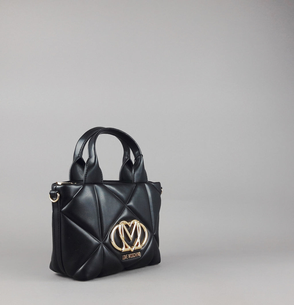 Love Moschino Borsa A Mano Donna Pu Trapuntato Nero