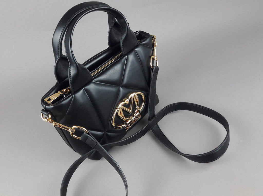 Love Moschino Borsa A Mano Donna Pu Trapuntato Nero