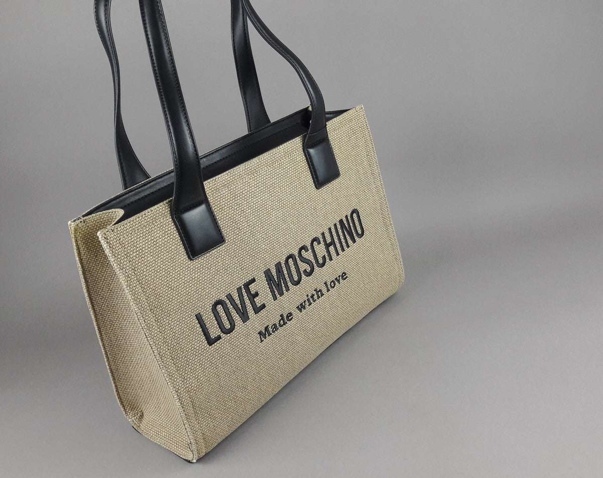 Love Moschino Borsa A Spalla Donna Canvas Pu Talpa