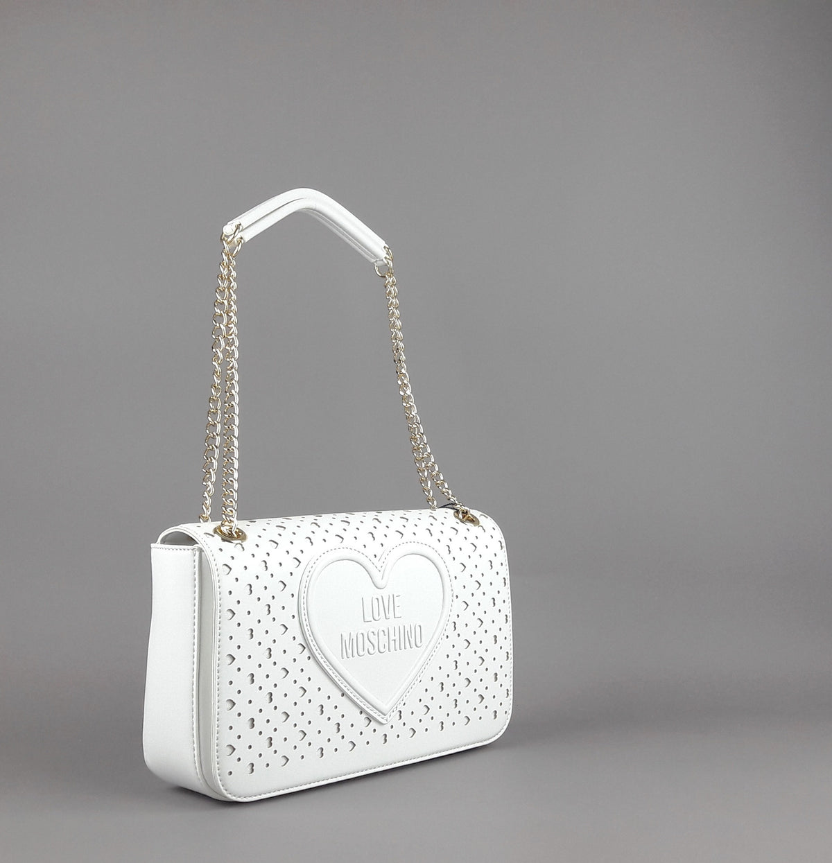 Love Moschino Borsa A Spalla Donna Pu Bianco