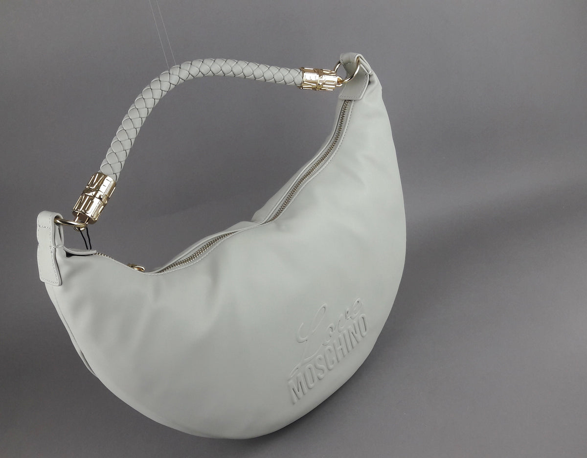 Love Moschino Borsa A Spalla Donna Pu Grigio Chiaro