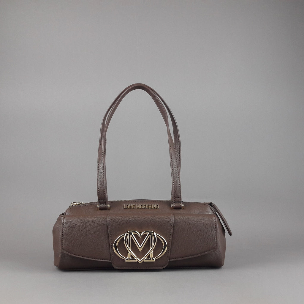Love Moschino Borsa A Spalla Donna Pu Marrone Scuro