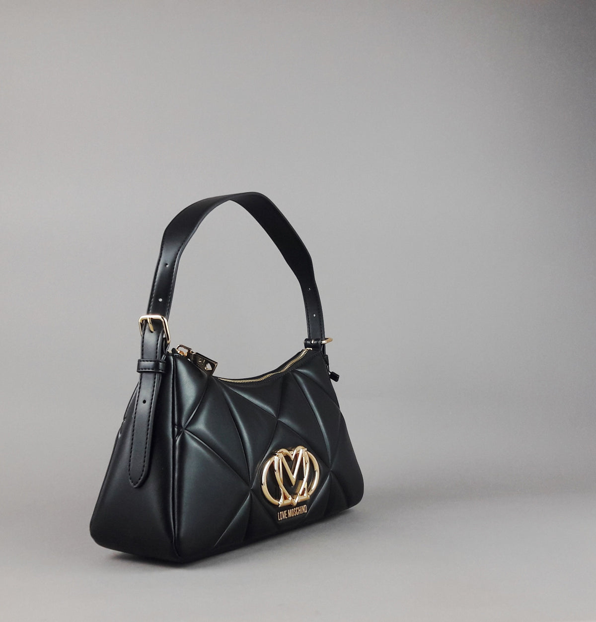 Love Moschino Borsa A Spalla Donna Pu Trapuntato Nero