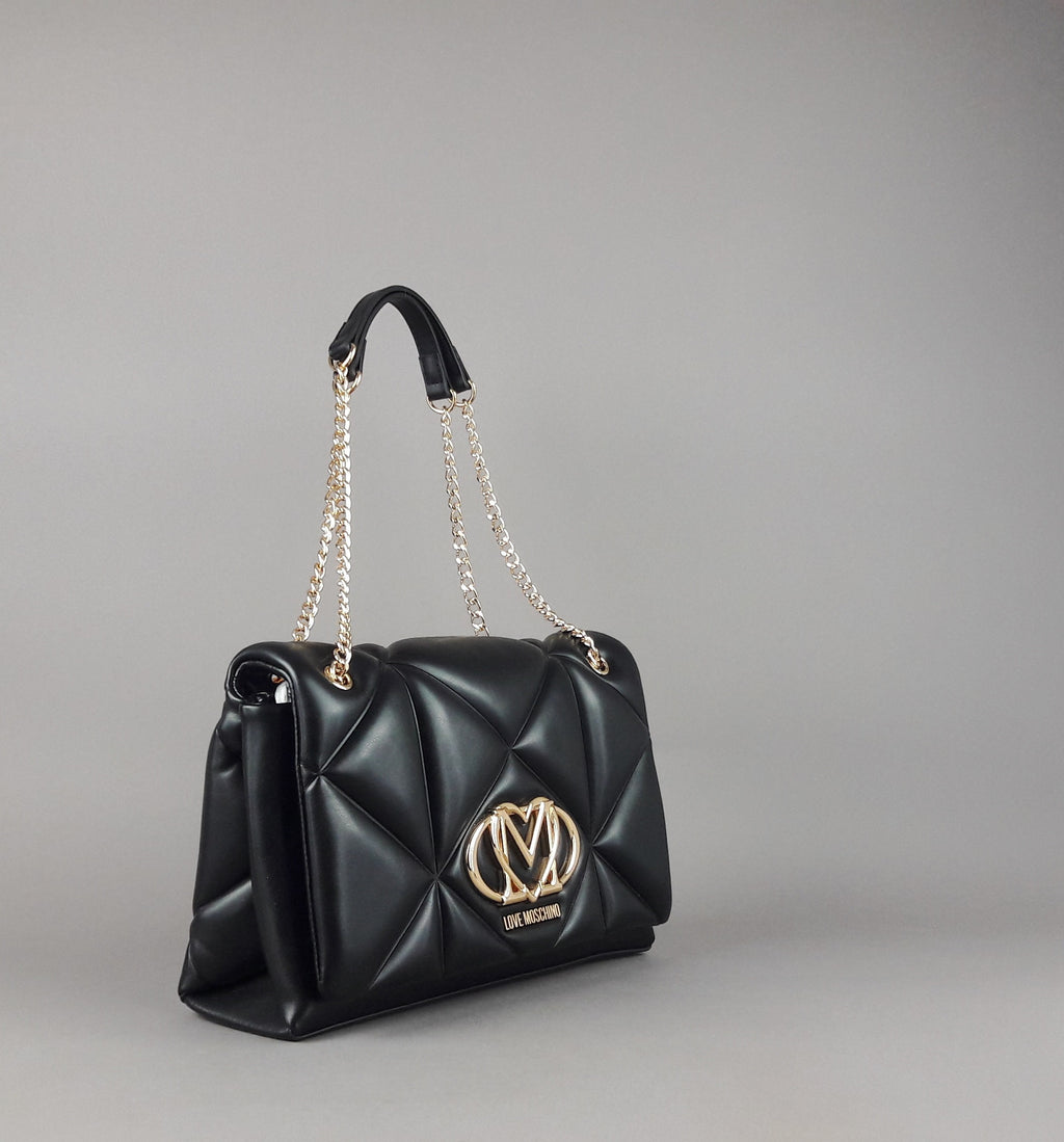 Love Moschino Borsa A Spalla Donna Pu Trapuntato Nero