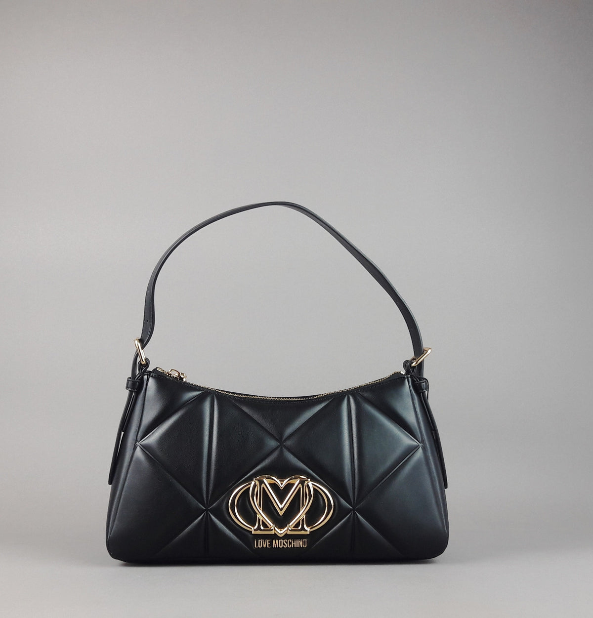Love Moschino Borsa A Spalla Donna Pu Trapuntato Nero