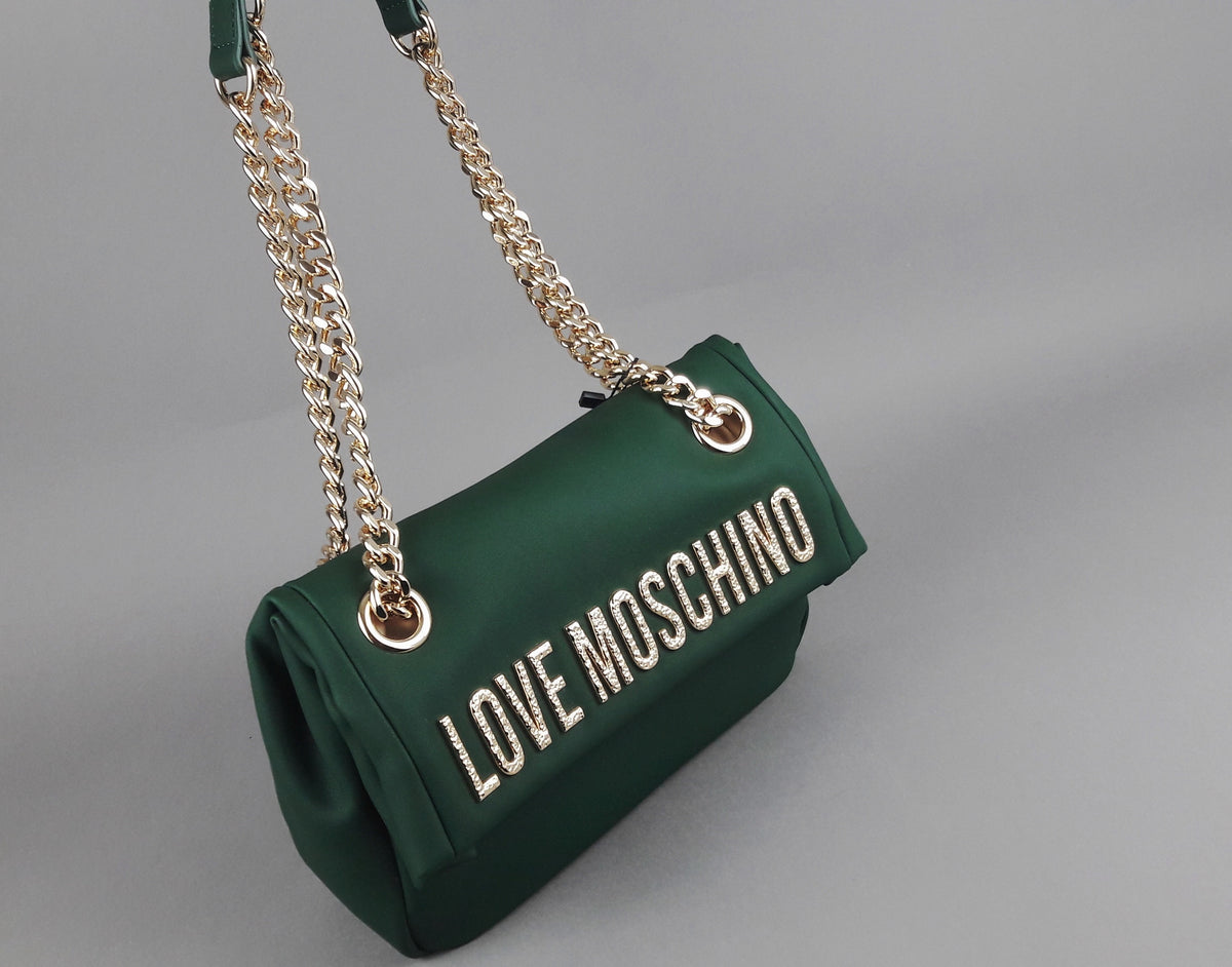 Love Moschino Borsa A Spalla Donna Pu Verde Scuro