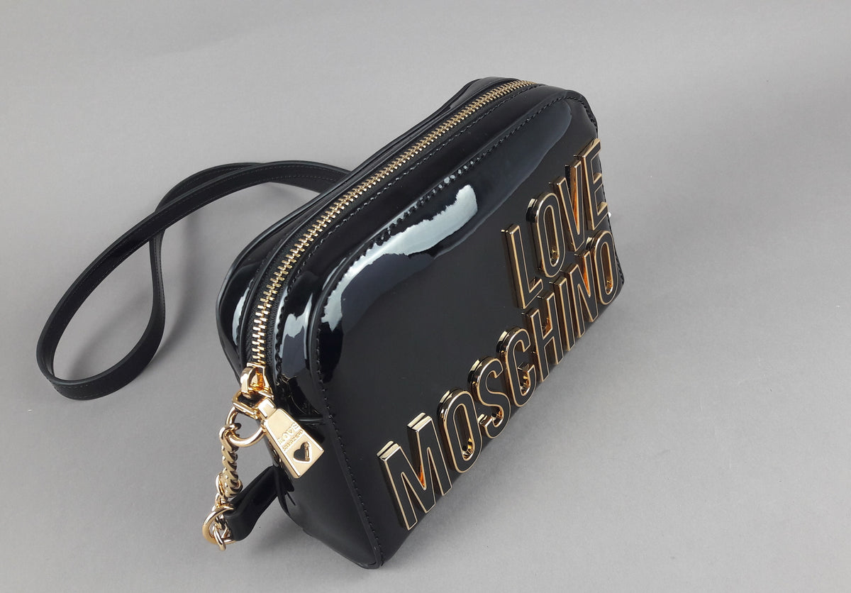 Love Moschino Borsa A Spalla Donna Pu Vernice Nero