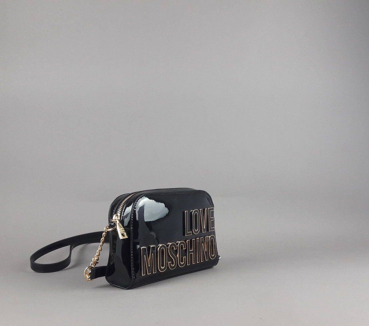 Love Moschino Borsa A Spalla Donna Pu Vernice Nero