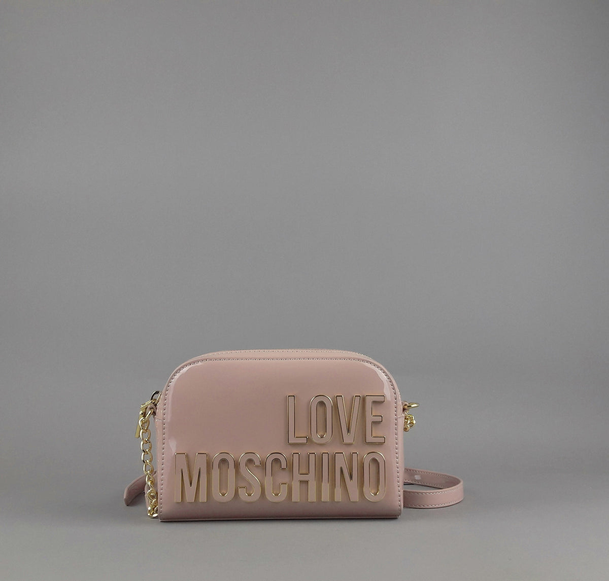Love Moschino Borsa A Spalla Donna Pu Vernice Rosa Polvere