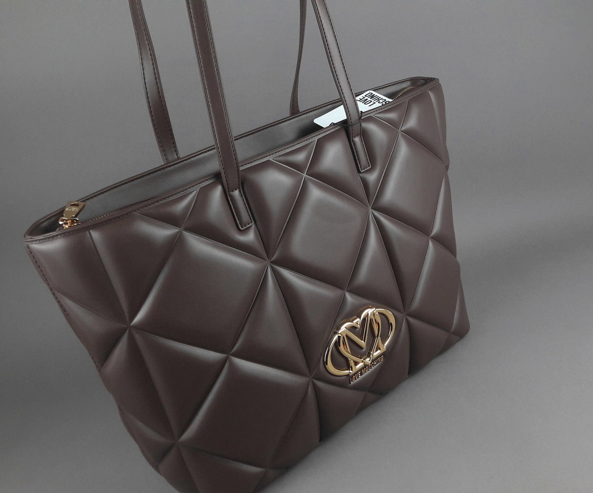 Love Moschino Shopper Donna Pu Marrone Scuro