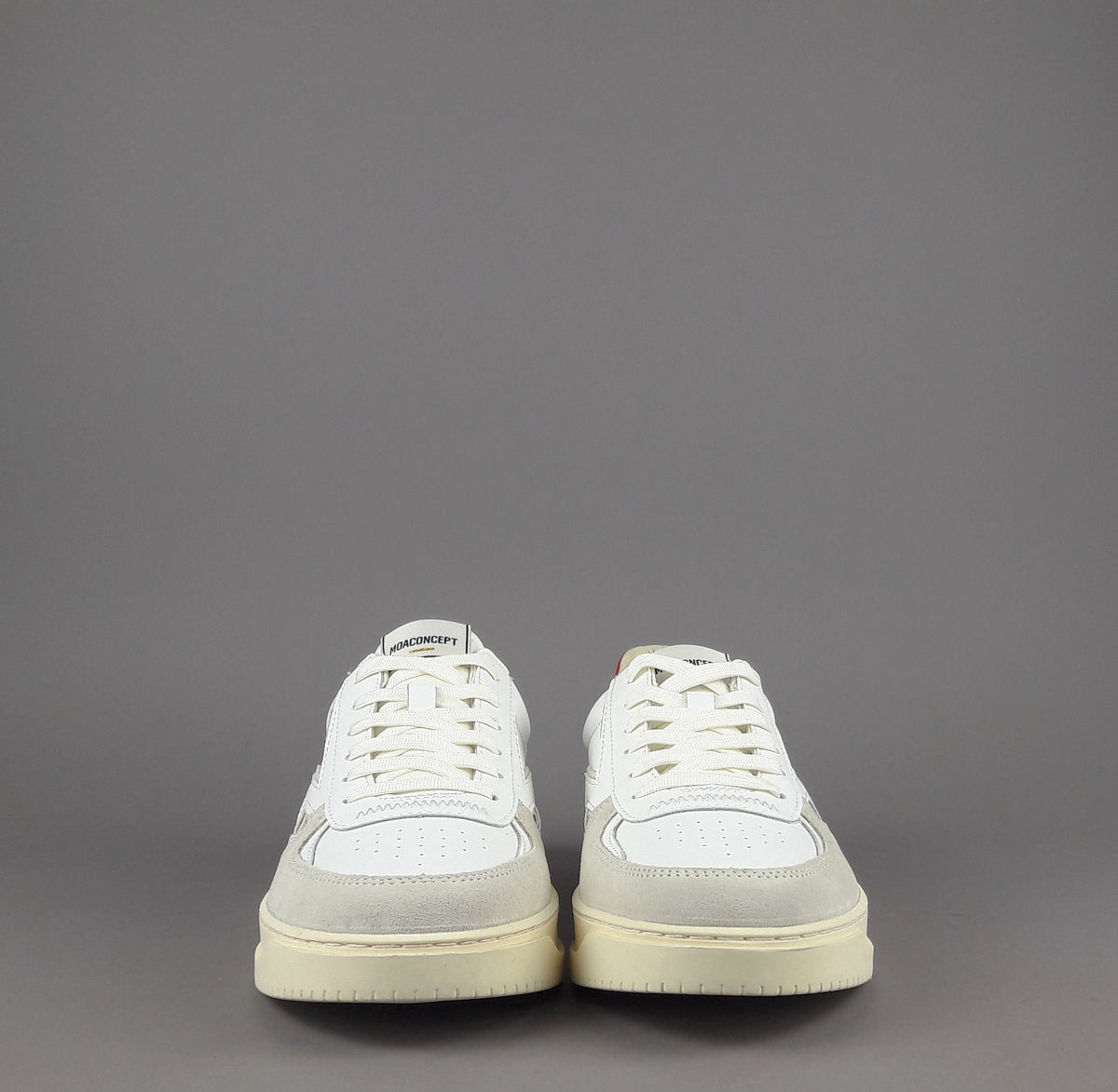 Moaconcept Sneakers Master Legacy Uomo Camoscio Pelle Bianco Opaco/Bianco Logo Bianco
