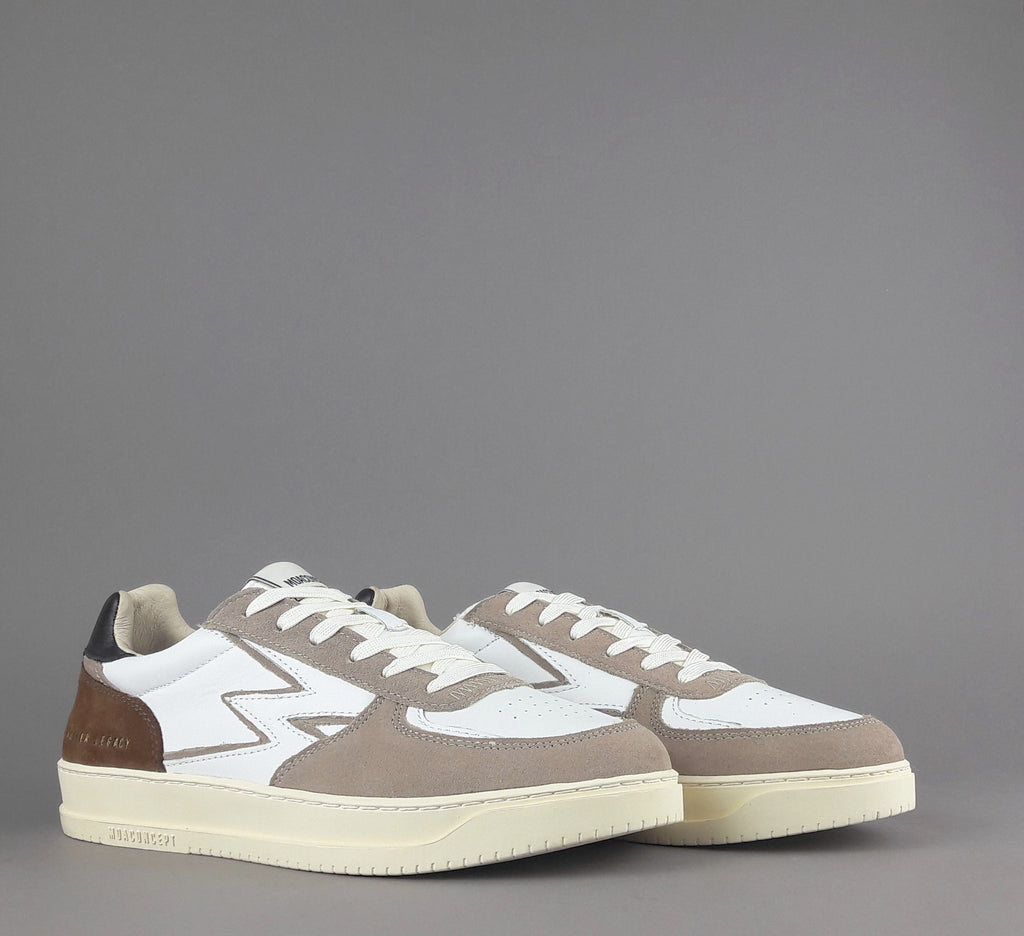 Moaconcept Sneakers Master Legacy Uomo Camoscio Pelle Talpa Bianco Logo Bianco