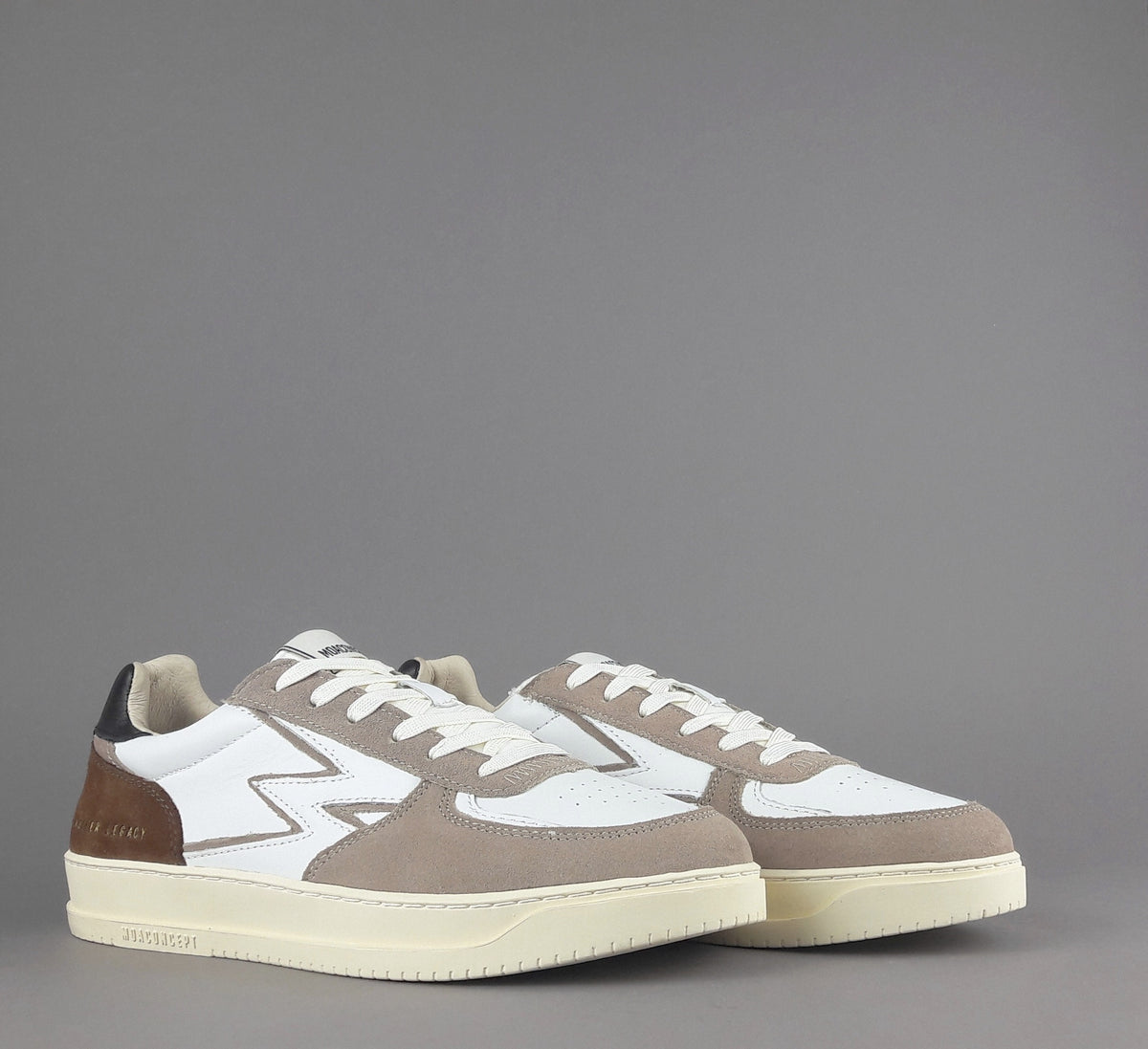Moaconcept Sneakers Master Legacy Uomo Camoscio Pelle Talpa Bianco Logo Bianco