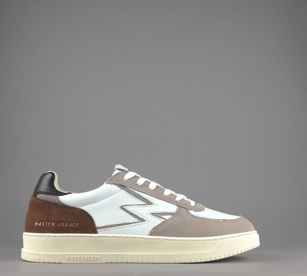 Moaconcept Sneakers Master Legacy Uomo Camoscio Pelle Talpa Bianco Logo Bianco