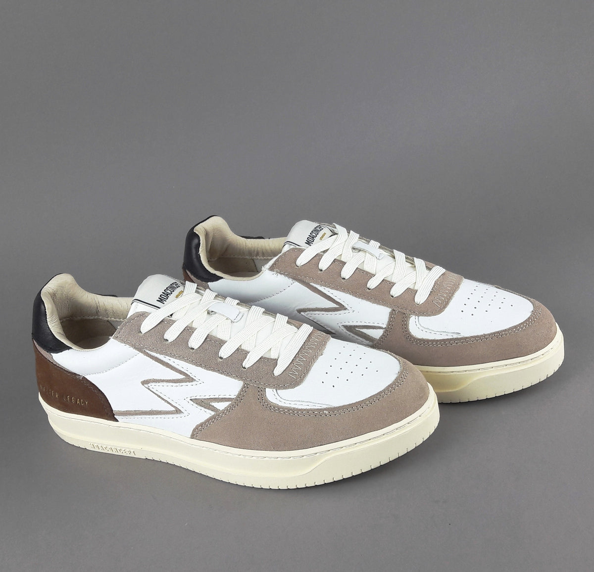 Moaconcept Sneakers Master Legacy Uomo Camoscio Pelle Talpa Bianco Logo Bianco