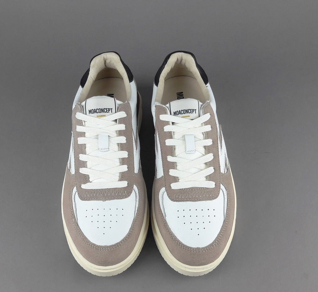 Moaconcept Sneakers Master Legacy Uomo Camoscio Pelle Talpa Bianco Logo Bianco