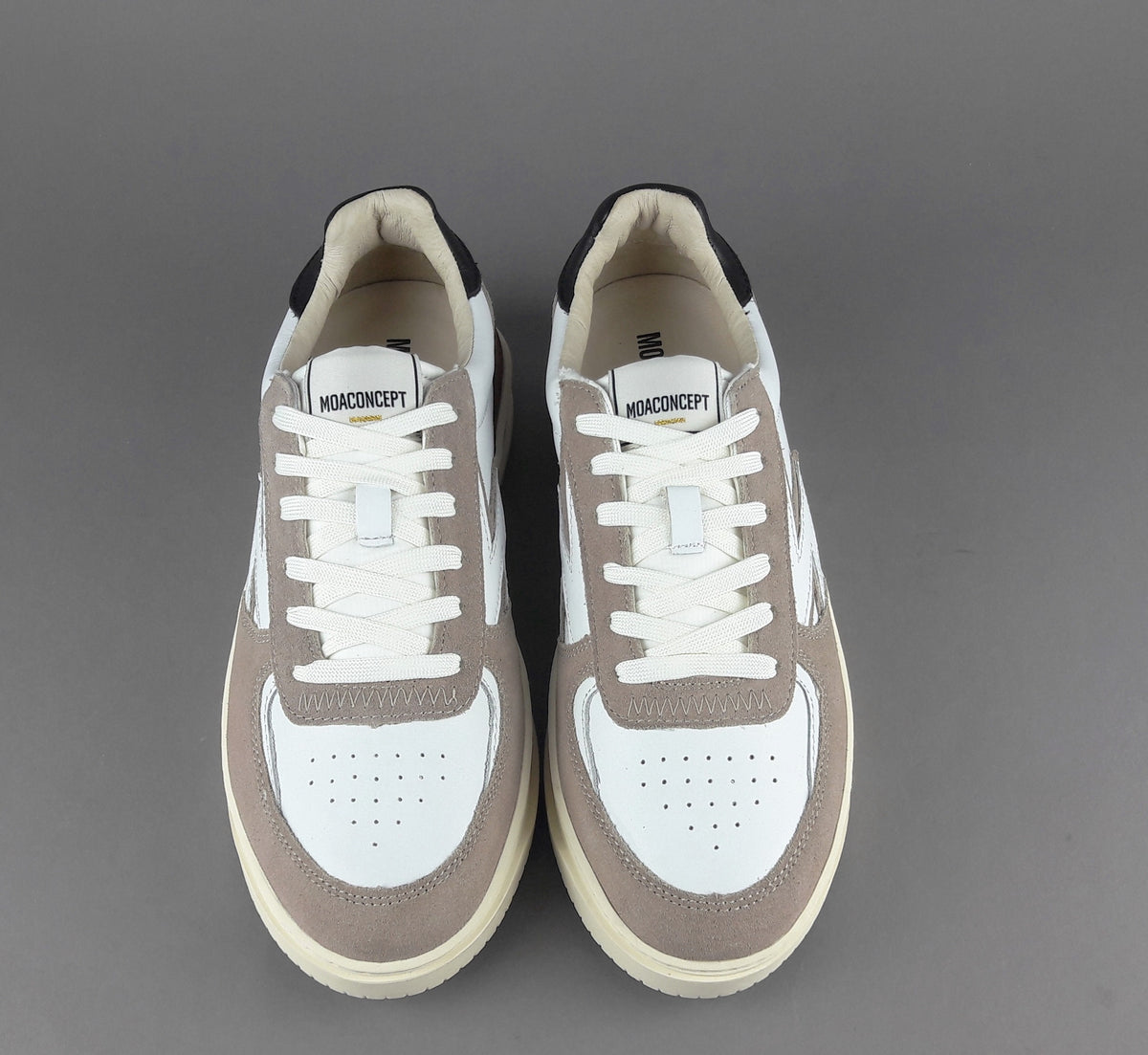 Moaconcept Sneakers Master Legacy Uomo Camoscio Pelle Talpa Bianco Logo Bianco