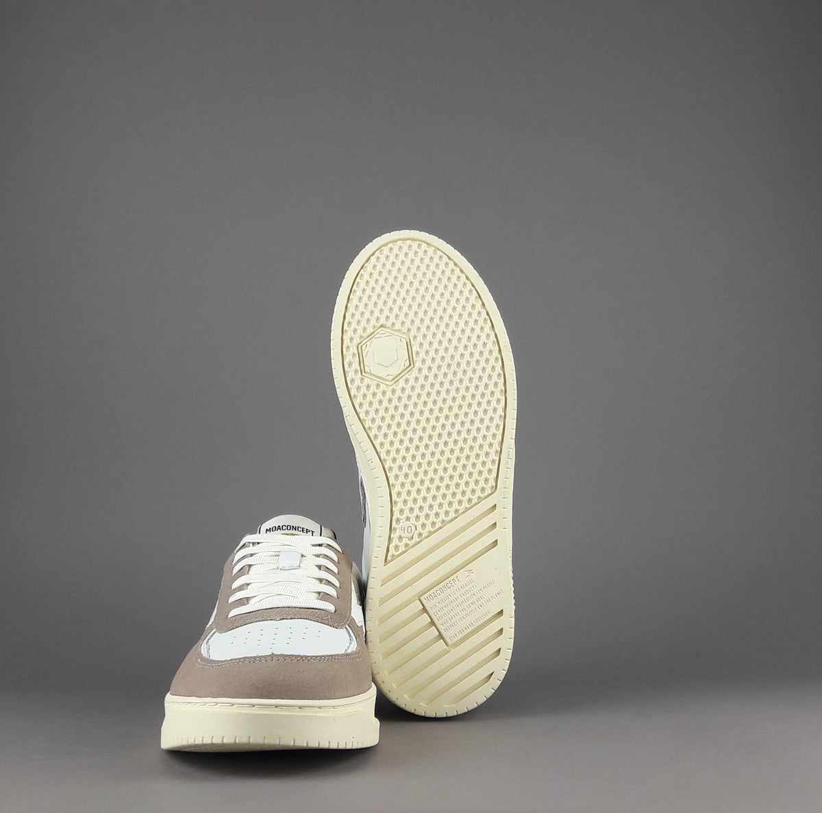 Moaconcept Sneakers Master Legacy Uomo Camoscio Pelle Talpa Bianco Logo Bianco