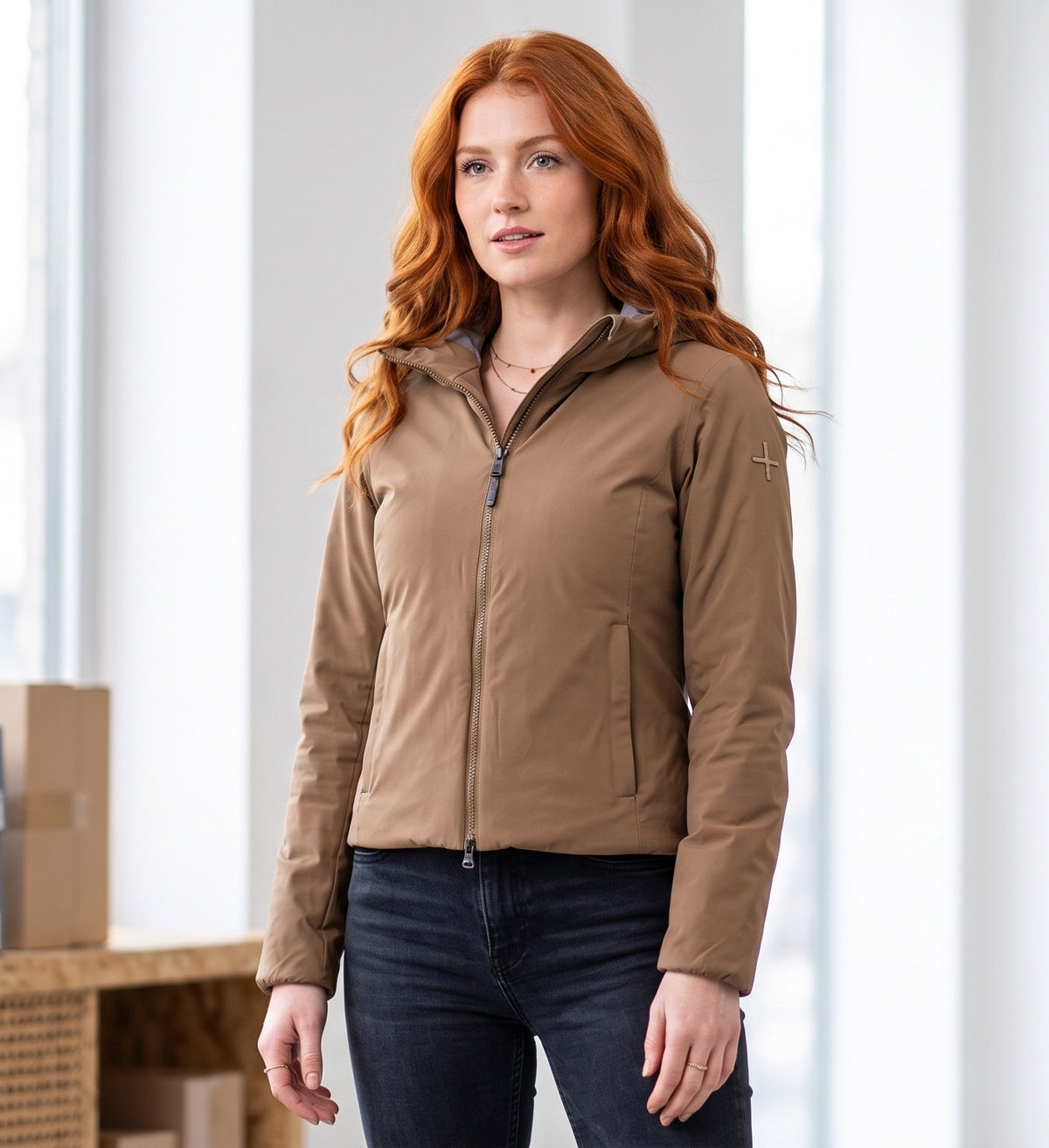 More Giubbino Donna Kylie Nylon Cammello