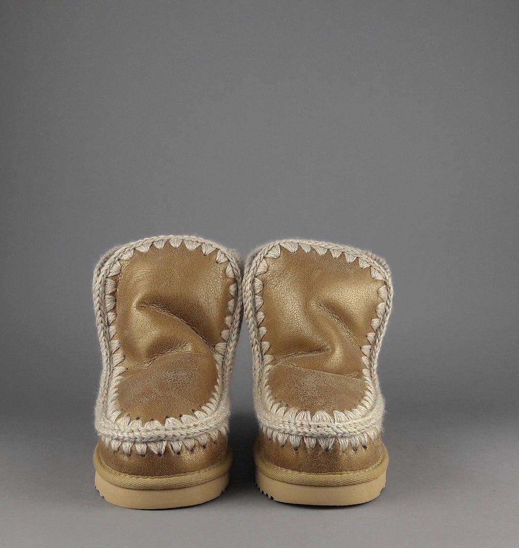 Mou Eskimo 18 Donna Montone Double-Face Metal Cracked Marrone Chiaro