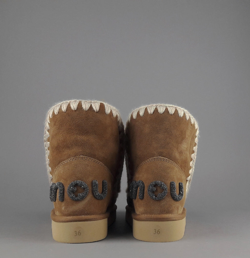 Mou Eskimo 18 Donna Montone Marrone Chiaro Logo Glitter